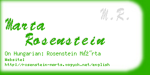 marta rosenstein business card